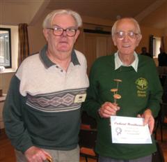The monthly commended Bernard Slingsby received his certificate 